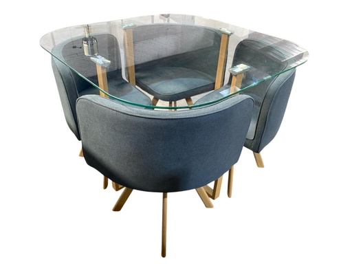 [LI04042025JR] ANTECOMEDOR LOTTUS VIDRIO GRIS